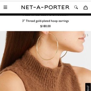 Jennifer fisher 3” gold plated hoops